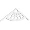 Ekena Millwork Pitch Classic Wagon Wheel Architectural Grade PVC Gable Pediment, 36"W x 10 1/2"H x 1"P (7/12) GPP036X011X100CWW - alternate 1
